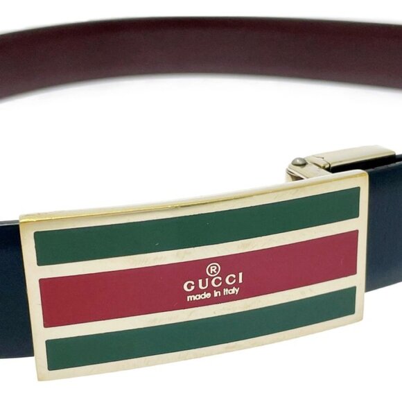 Gucci 1476 85 34 Leather Sherry Line Belt Black Belt main image 7